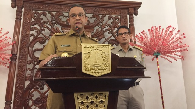 Anies-Sandi di Balai Kota (Foto: Moh Fajri/kumparan)