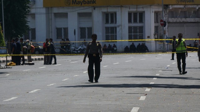Suasana di kawasan Polrestabes Surabaya. (Foto: Jamal Ramadhan/kumparan)