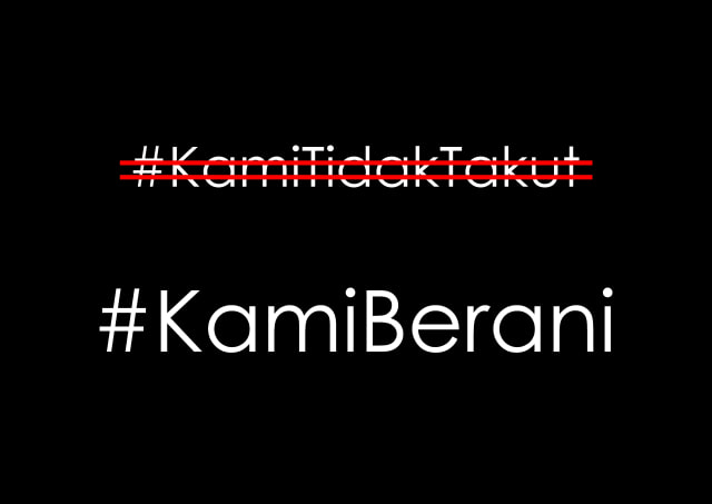 Kami Tidak Takut? Ganti Tagar, ah!
