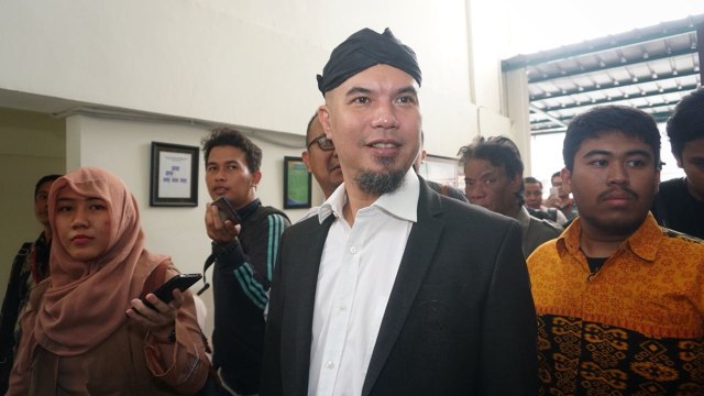 Ahmad Dhani di PN Jaksel. (Foto: Garin Gustavian Irawan/kumparan)