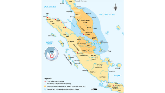 Kesultanan Malaka (Foto: Wikimedia Commons)