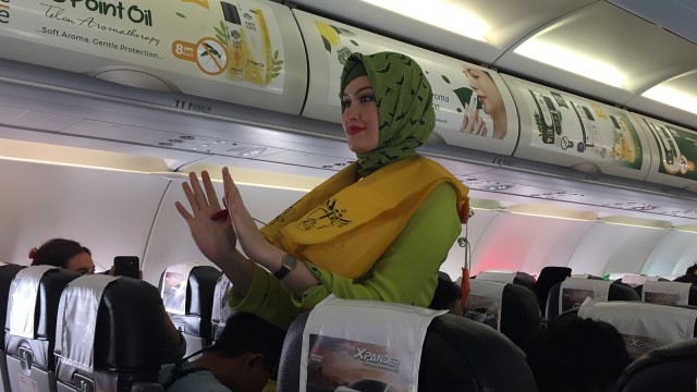 Seragam Pramugari Hijab Citilink. (Foto: Helinsa Rasputri/kumparan)