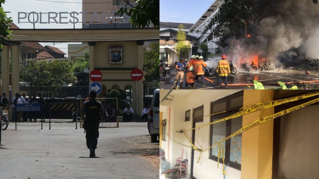 Rusunawa Wonocolo, Gereja, Polrestabes Surabaya. (Foto: Ainul Qalbi, Jamal Ramadhan/kumparan; Antara/HO/HUMAS PEMKOT)
