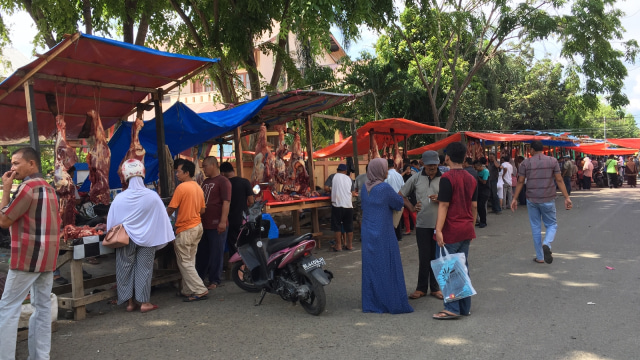 Pedagang daging sapi di Aceh. (Foto: Zuhri Noviandi/kumparan)