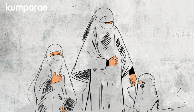 Ilustrasi wanita bercadar. (Foto: Chandra Dyah Ayuningtyas/kumparan)