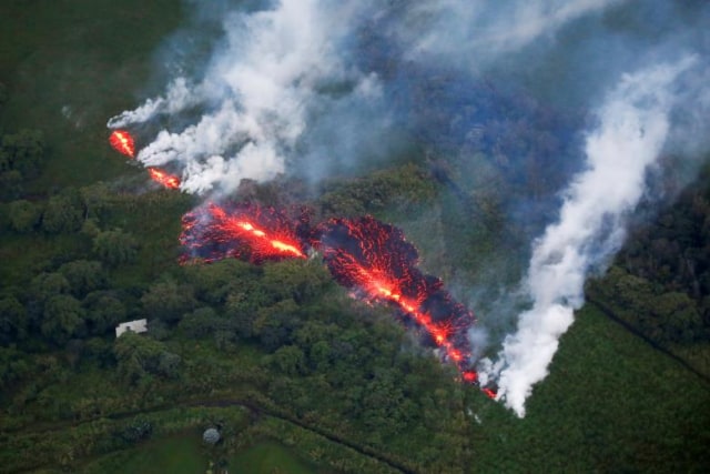 Letusan Gunung berapi di Hawaii. (Foto: REUTERS/Terray Sylvester)