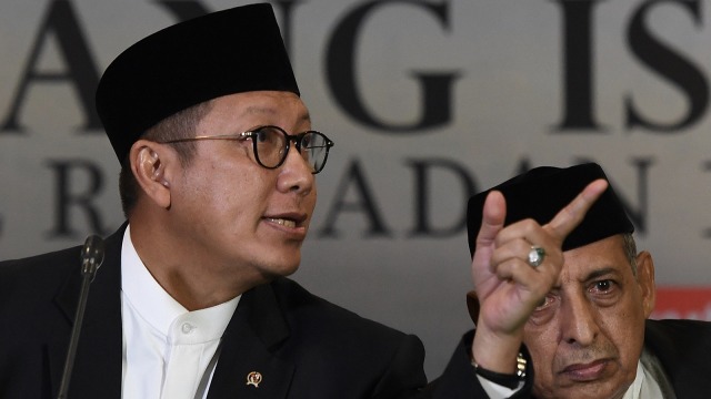 Lukman Hakim Saifuddin pimpin sidang Isbat. (Foto: Antara/Puspa Perwitasari)