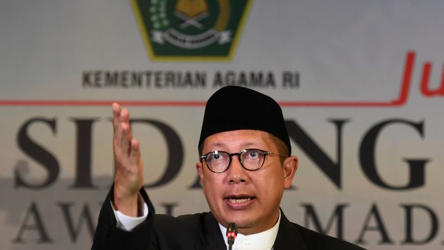 Lukman Hakim Saifuddin pimpin sidang Isbat. (Foto: Antara/Puspa Perwitasari)