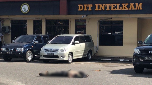 Jenazah terduga teroris di Mapolda Riau. (Foto: Dok. Istimewa)