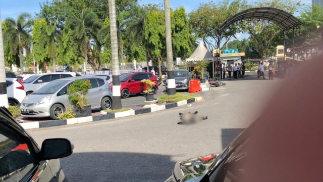 Jenazah terduga teroris di Mapolda Riau. (Foto: Dok. Istimewa)