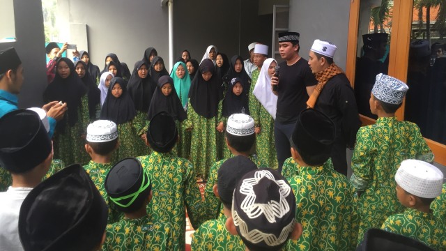 Pengajian di rumah mendiang Olga Syahputra. (Foto: Adinda Githa Murti Sari Dewi/kumparan)