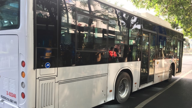 Bus Kota Listrik di Guangzhou China. (Foto: Feby Dwi Sutianto/kumparan)