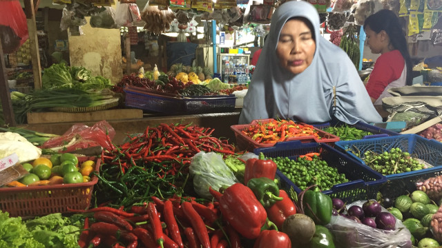 Cabai Merah Besar di Pasar Minggu (Foto:  Abdul Latif/kumparan)