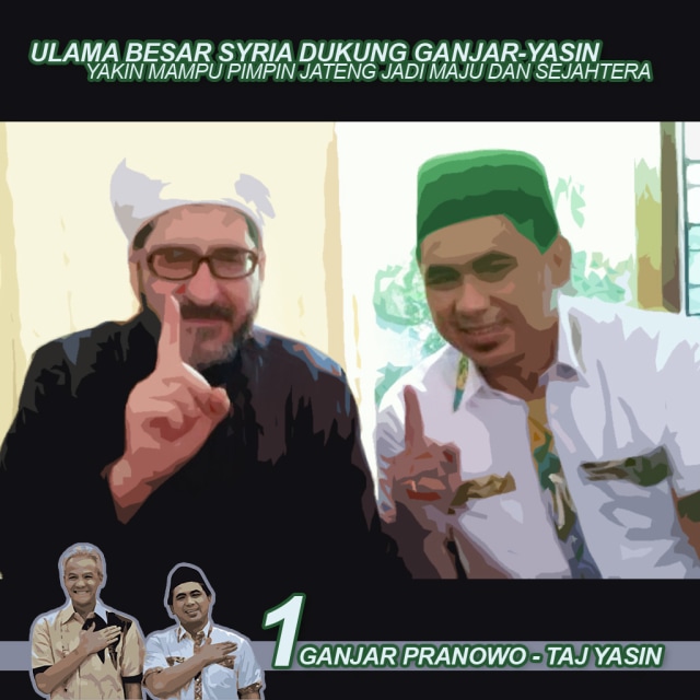 Doa Ulama Besar Syiria: Semoga Ganjar-Yasin Jadi Pemersatu Umat