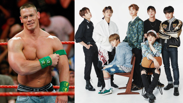 John Cena dan BTS (Foto: Wikimedia Commons)
