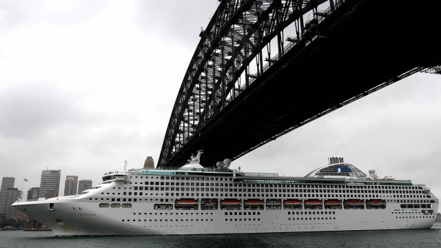 Kapal Sun Princess. (Foto: AFP/Greg Wood)