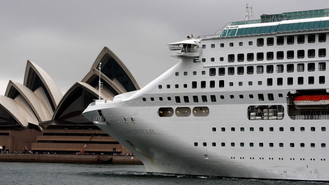 Kapal Sun Princess. (Foto: AFP/Greg Wood)