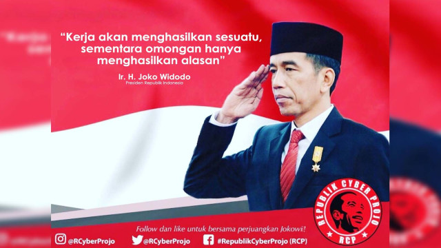 Poster relawan Projo (Foto: Dok.Relawan ProJo)