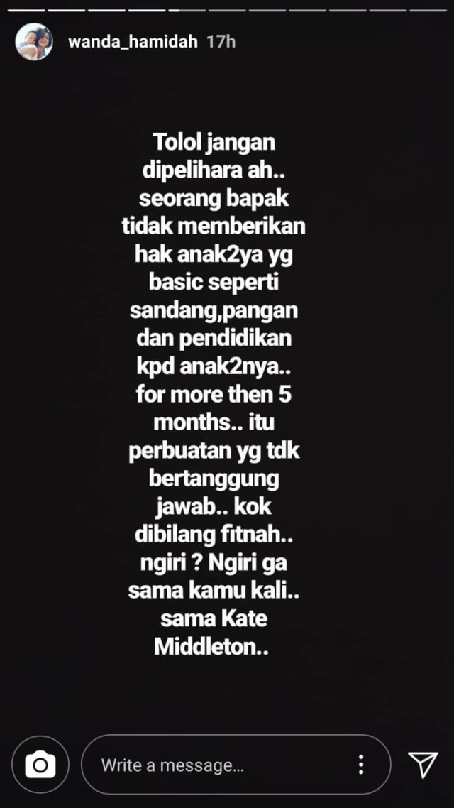 Sindiran Wanda Hamidah untuk mantan suami? (Foto: Ig @wanda_hamidah)