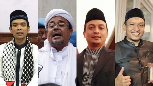 Ustaz radikal versi Generasi Muda NU. (Foto: Instagram @dimasseto_1 @salimafillah, Fanny Kusumawardhani/kumparan, Facebook/Bachtiar Nasir)