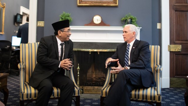 Wapres AS bertemu pejabat NU (Foto: Twitter @VP)