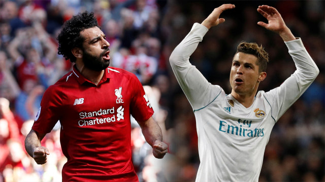 Mohammad Salah dan Cristiano Ronaldo (Foto: REUTERS/Paul Harris)