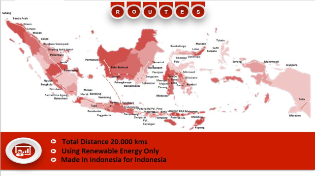 Rute Uji Coba Mobil Listrik (Foto: dok. BLITS)