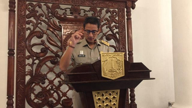 Sandiaga Uno di Balai Kota (Foto: Moh Fajri/kumparan)