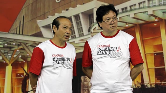 Liem Swie King di coaching clinic. (Foto: PB Djarum)