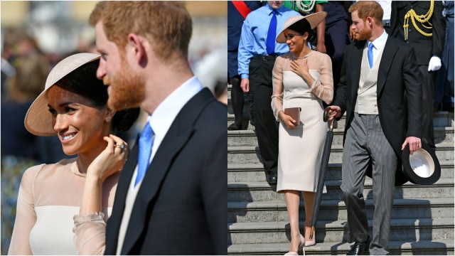 Tampilan perdana Meghan Markle (Foto: dok. Dominic Lipinski/Pool via Reuters)