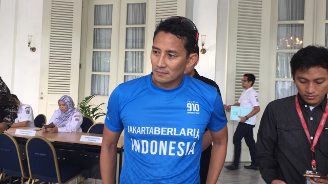 Sandi Uno di Balai Kota (Foto: Moh Fajri/kumparan)