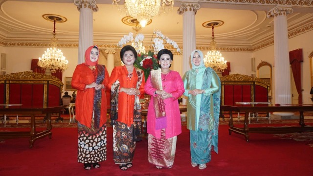 Panglima TNI, KSAD,KSAU,mantan KSAL beserta Istri Foto: Yudhistira Amran Saleh/kumparan