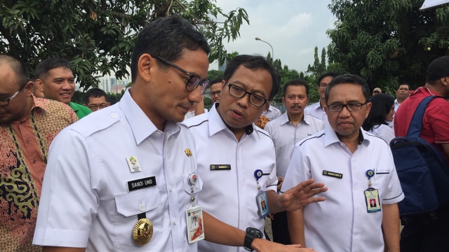Sandiaga Uno di IPLT Jakarta Barat (Foto: Moh Fajri/kumparan)