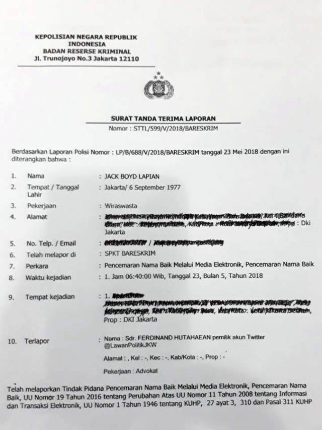 Kader Demokrat Ferdinand Hutahean dilaporkan. (Foto: dok. Jack Lapian)