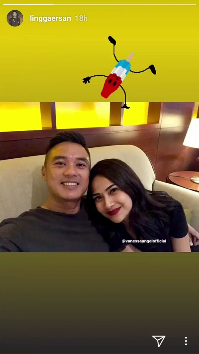Lingga Ersan, pacar baru Vanessa Angel (Foto: Ig @linggaersan)