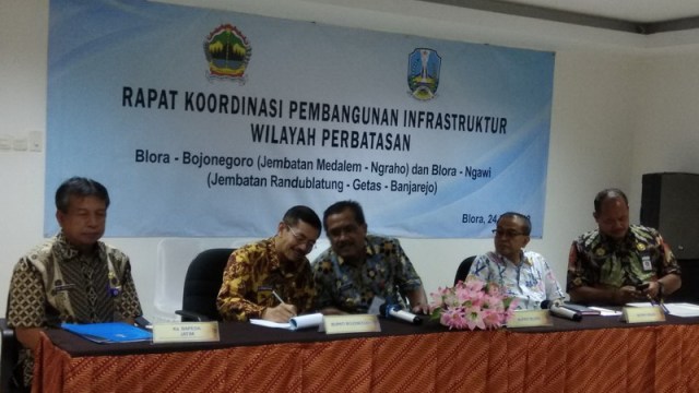 Rakor Wilayah Perbatasan Jatim - Jateng, Bahas Pembangunan Infrastruktur Jembatan