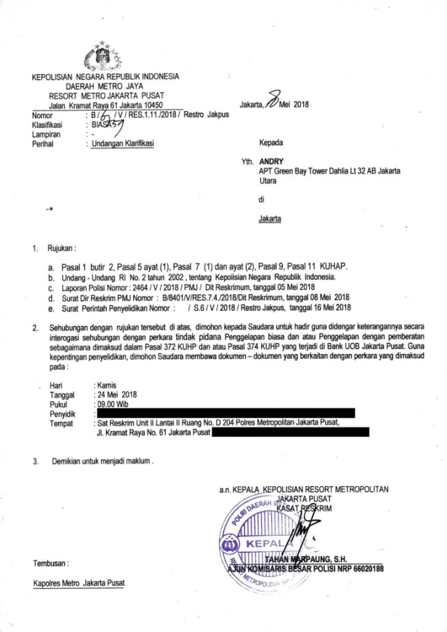 Salah Satu Bank Besar Indonesia Ini Dipidanakan Karyawannya Sendiri (2)