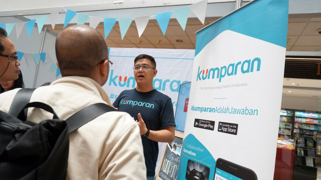 Booth kumparan di BNCC Techno Career 2018. (Foto: Puti Cinintya Arie Safitri/kumparan)