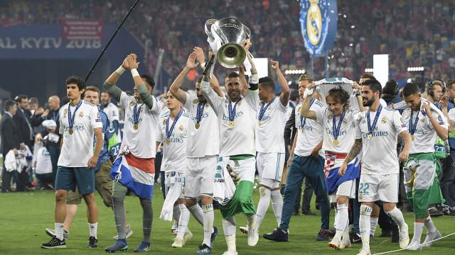 Real Madrid Juara Liga Champions 2018 (Foto: LLUIS GENE/AFP)