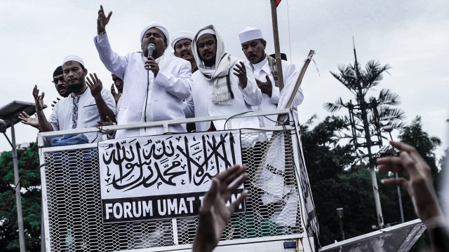 Rizieq di Aksi 212 (Foto: Fanny Kusumawardhani/kumparan)