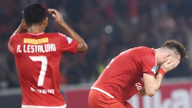 Persija saat dikalahkan Madura United. (Foto: ANTARA/Akbar Nugroho Gumay)