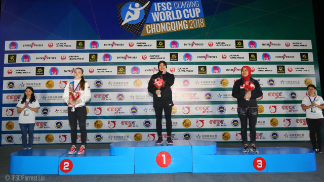 Aries juara 1 world cup Chongqing. (Foto: Dok. IFSC)