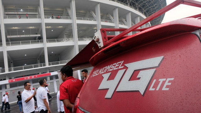 Mobil Telkomsel di Stadion Gelora Bung Karno. (Foto: Telkomsel)