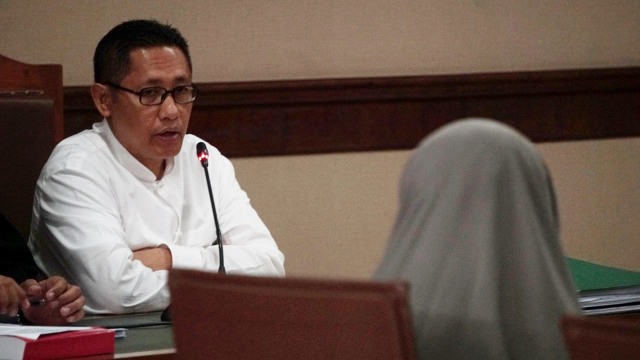 Sidang lanjutan kasus Anas Urbaningrum (Foto: Iqbal Firdaus/kumparan)