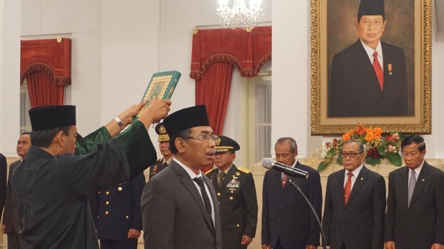 Suasana Pelantikan Anggota Wantimpres Yahya Cholil (Foto:  Yudhistira Amran Saleh/kumparan)