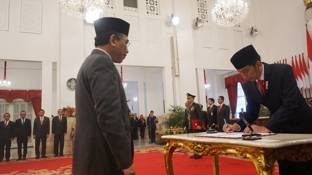 Suasana Pelantikan Anggota Wantimpres Yahya Cholil Foto:  Yudhistira Amran Saleh/kumparan