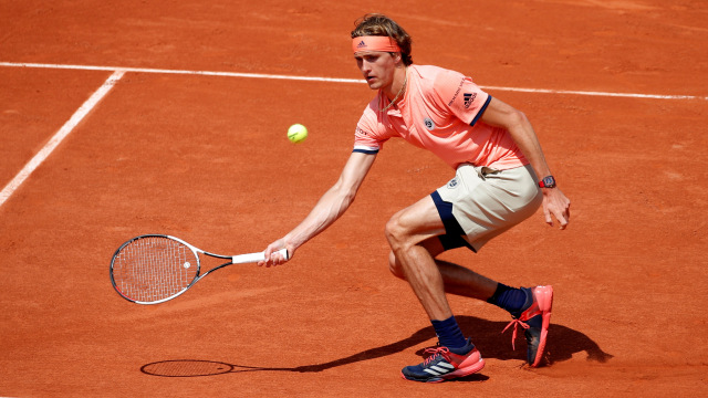 Alexander Zverev di Prancis Terbuka 2018. (Foto: REUTERS/Charles Platiau)