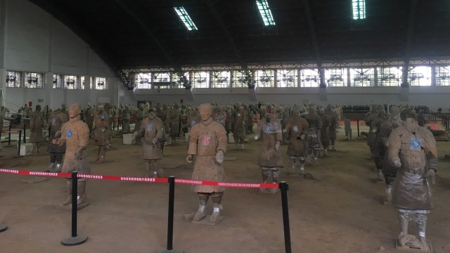 Patung Prajurit Terracotta dalam rekontruksi (Foto: Dok. Feby Dwi Sutianto)
