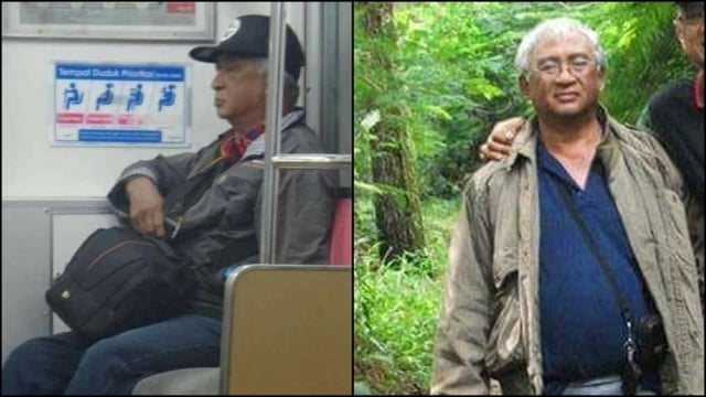Harry Soedjono yang mirip Soeharto di KRL (Foto: Dok. Istimewa)
