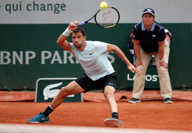 Dimitrov di laga vs Verdasco. (Foto: REUTERS/Benoit Tessier)